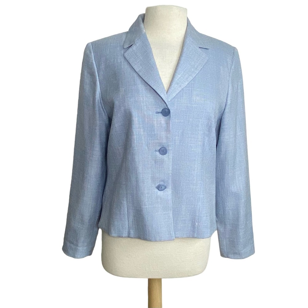 NWT Pendleton blue wool silk blend blazer 8